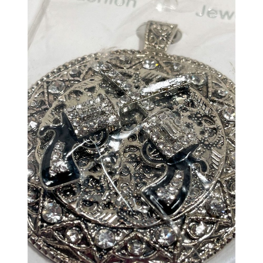 Western Pistol Revolver Crystal Rhinestone Pendant Charm Cowgirl Cowboy New